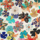 A pair of cotton curtains "Kimono Flowers" Made in France Thevenon