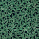 Bush vert fond bleu pétrole - Décoration intérieure - Tissu coton au mètre Thevenon