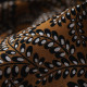 Bush noir fond camel - Décoration intérieure - Tissu d'ameublement 100% coton motif fleuri - Thevenon