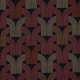 Les Arcs rose vénitien fond marine - Tissu coton Art Deco ameublement et siège Thevenon 2