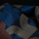 Les Arcs bleu roi fond marine - Rideau coton - Rideau à oeillets Fabriqué en France 2