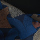 Les Arcs bleu roi fond marine - Rideau coton - Rideau à oeillets Fabriqué en France 3