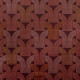 Les Arcs orange fond bourgogne - Rideau à oeillets velours rouge