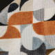 Tissu jacquard "Elvis" Noir orange bleu Thevenon 2