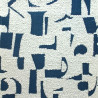 Tissu jacquard Letters Bleu Thevenon 2
