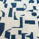 Tissu jacquard "Letters" Bleu Thevenon 2