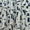 Letters jacquard curtain made in France