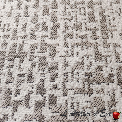 Tissu jacquard "Dots" Naturel Thevenon 