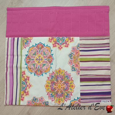 Tapis Yoga patchwork rose Fabrication Française