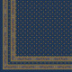 "Galon croquet bleu" Nappe ronde coton provençal Valdrôme Made in France