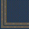 Galon croquet bleu Nappe ronde coton provençal Valdrôme Made in France
