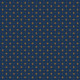 "Galon croquet bleu" Nappe ronde coton provençal Valdrôme Made in France