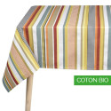 "Garazi" Nappe 150x250cm coton bio toile basque Made in France Artiga