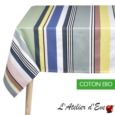 Nappe toile basque coton bio "Iholdy" Fabrication Française