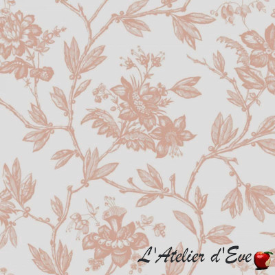 Toile de Jouy coton Grande largeur "Rosa" Camengo