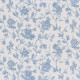 Rosa bleu faïence - Toile de jouy 100% coton grande largeur Casamance