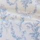 Corne d'abondance bleu faïence - Toile de Jouy - Tissu 100% coton en grande largeur Camengo