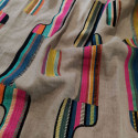 Embroidered linen fabric "Mumbai" Casal
