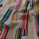 Mumbaï - Rideau à oeillets lin brodé Made in France