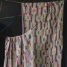 Embroidered linen curtain Mumbai Made in France