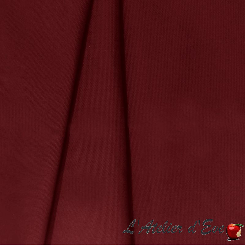 Jarny bordeaux - Rideau Made in France 100% coton - Décoration intérieure Casal