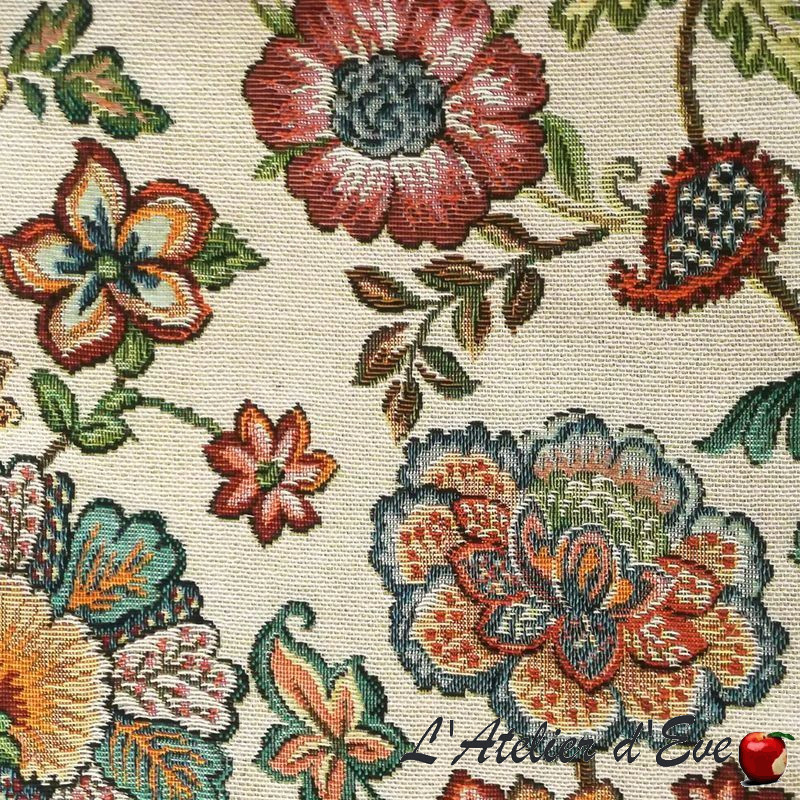 "Bartok" Floral embroidered canvas with Casal furnishings
