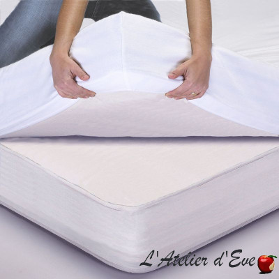 Cotton fleece mattress protector - 40cm cups