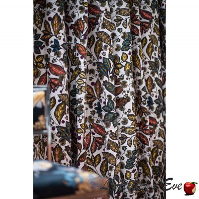 Thevenon "Rainbow tree grand" cotton curtain Made in France