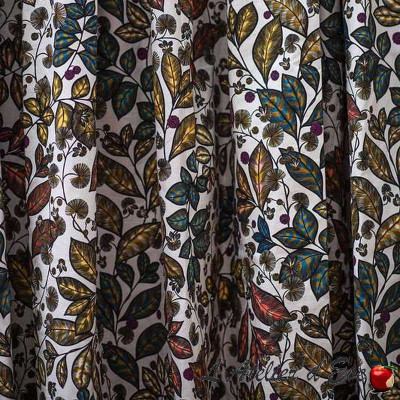 "Idris" Large-width floral cotton canvas, Thevenon furnishings