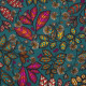 "Idris" Large-width floral cotton canvas, Thevenon furnishings