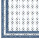 Situation 2"Galon blanc-bleu" Nappe coton provençal Valdrôme Made in France