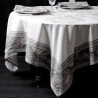 Haveli raspberry Provencal cotton tablecloth and square Valdrôme Made in France