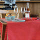 "Sauvelade" brique Nappe coton toile basque Made in France Artiga