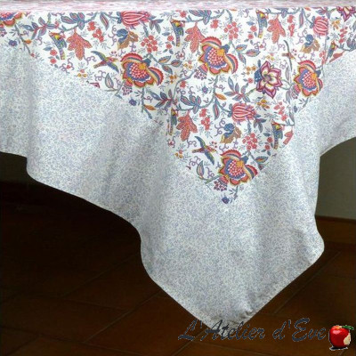 "Colombe ecru" Provencal cotton tablecloths Valdrôme Made in France