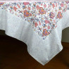 Colombe rouge Provencal cotton tablecloth Valdrôme Made in France
