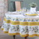 "Garance soleil" coton Nappe ronde provençale Valdrôme Made in France