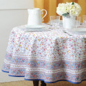 Nappe ronde enduite "Gentiane multicolore" Valdrôme Made in France