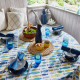 Situation "Finn" Toile cirée Ocean 5088-711 finition brillante Sketch Prestigious Textiles