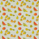 "Fruit salad" Butterscotch 5089-513 Toile cirée butterscotch finition brillante Sketch Prestigious Textiles