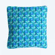 Coussin tissu coton "Cannage" Bleu- Esterelle