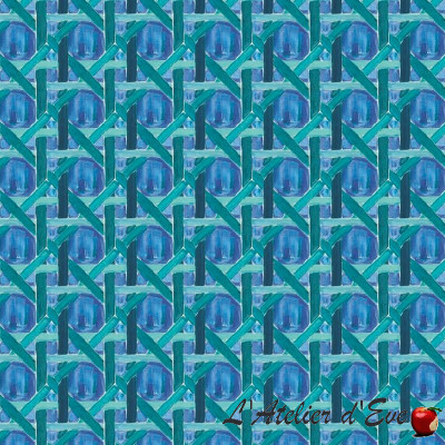 "Cannage" suede velvet fabric - Esterelle