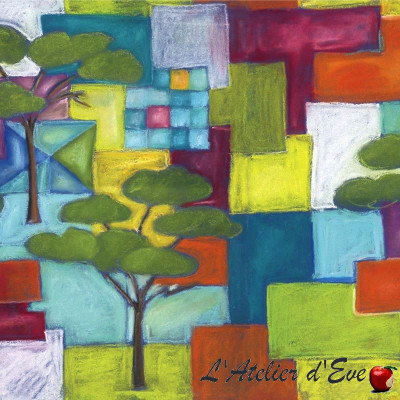 Cotton fabric "Pinewood"- Esterelle