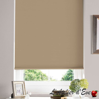 Gravity caramel blackout roller blind