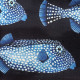 Tissu Lin-OekoTex-Poissons coffre fond marine-Thevenon