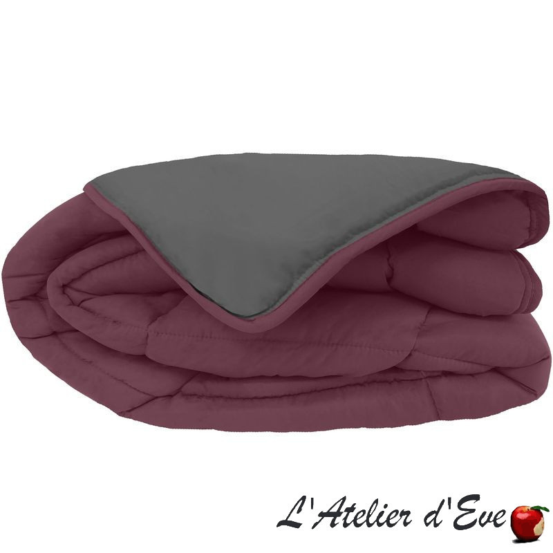 Couette hiver 240x220 cm COCOON BICOLORE Taupe/Lin garnissage