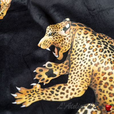 Jacquard fabric upholstery and seat-Leopard-Thevenon