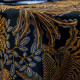 Tissu Majorelle -Thevenon-Ameublement et siège-Coton ou velours-Camel fond noir