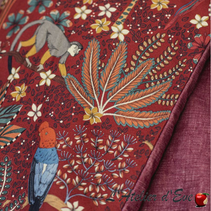 Tissu Coton -Ameublement et siège- Nouveau Monde-Thevenon-2527604 Fond Brique