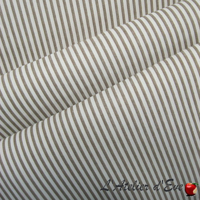 Tissu rayures grande largeur-Taupe-A674-2514