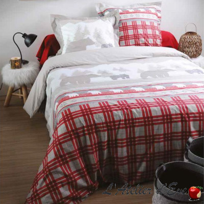 "Canada" red Reversible children's duvet cover + 1 pillowcase 65x65cm